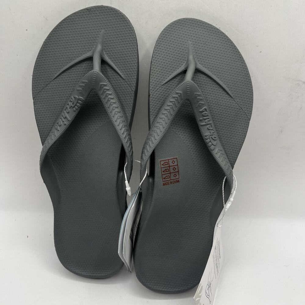 Archies flip flop Unisex Sz M 7 W 8 Gray Arch Support Therapy New